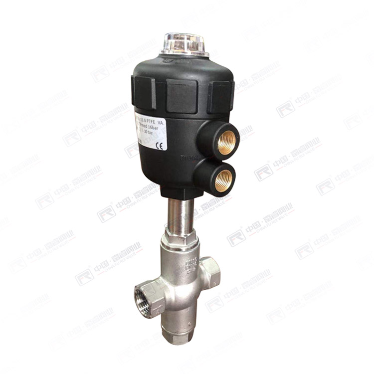 Threaded angle seat valve