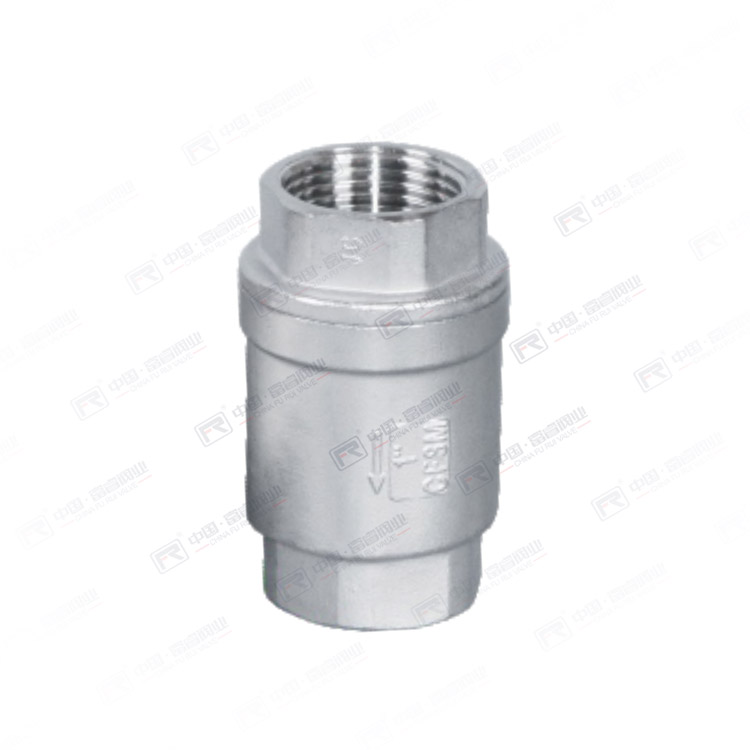 Internal thread spring vertical check valve