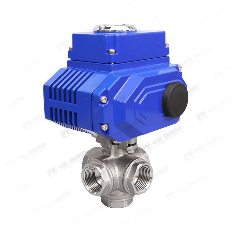Electric five way ball valve