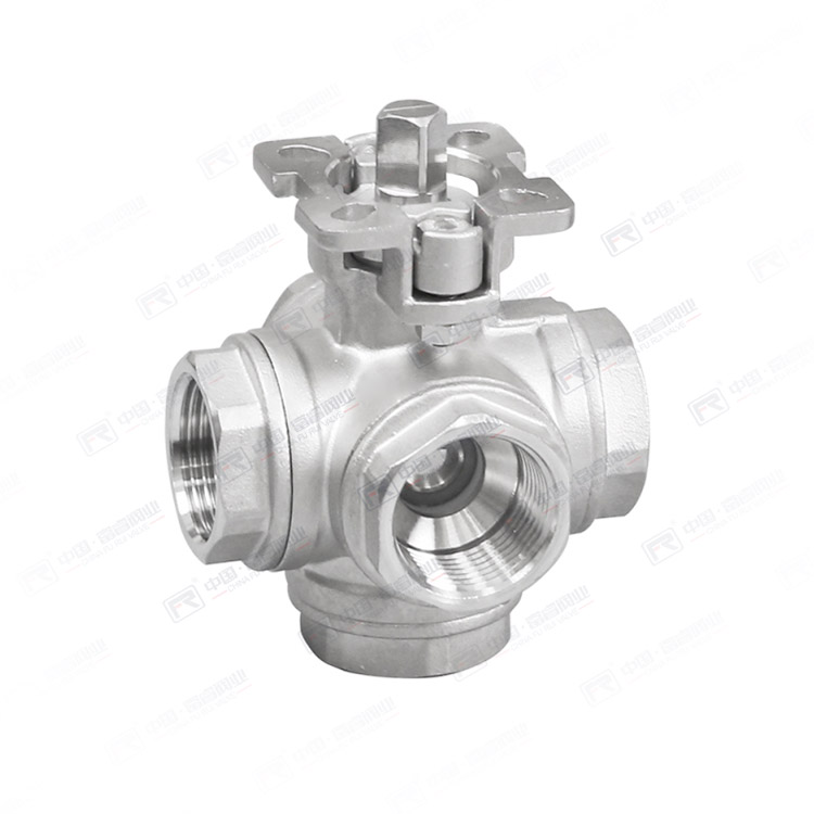 Threaded five way ball valve