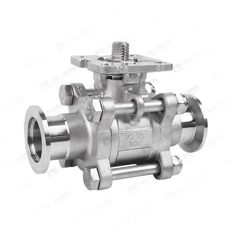 KF vacuum straight through ball valve (cover type)