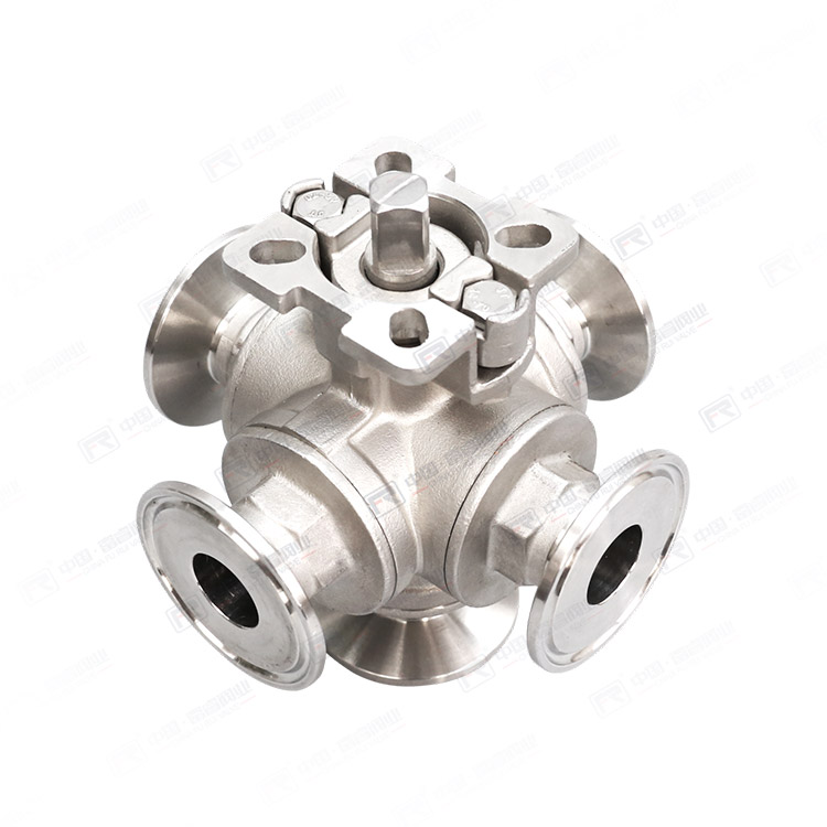 Quick install five way ball valve