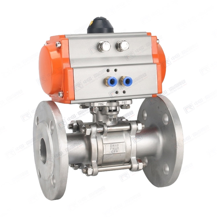Pneumatic flange ball valve