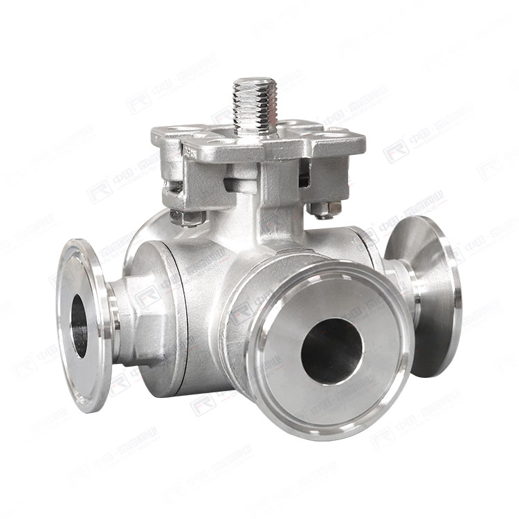 Quick installation four-way ball valve