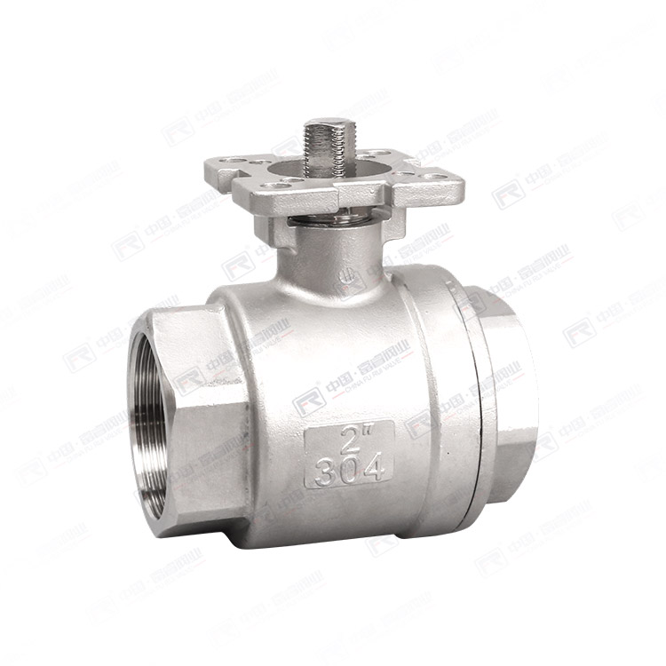 Threaded two-piece ball valve