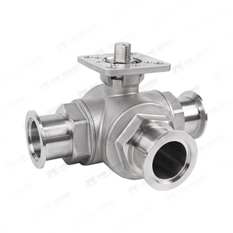 KF vacuum three-way ball valve (regular model)